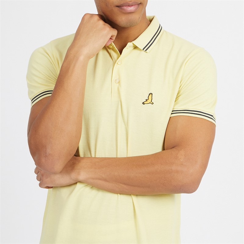 Mens Kanoh Polo Citrus/Navy 3 Mens Kanoh Polo Citrus/Navy