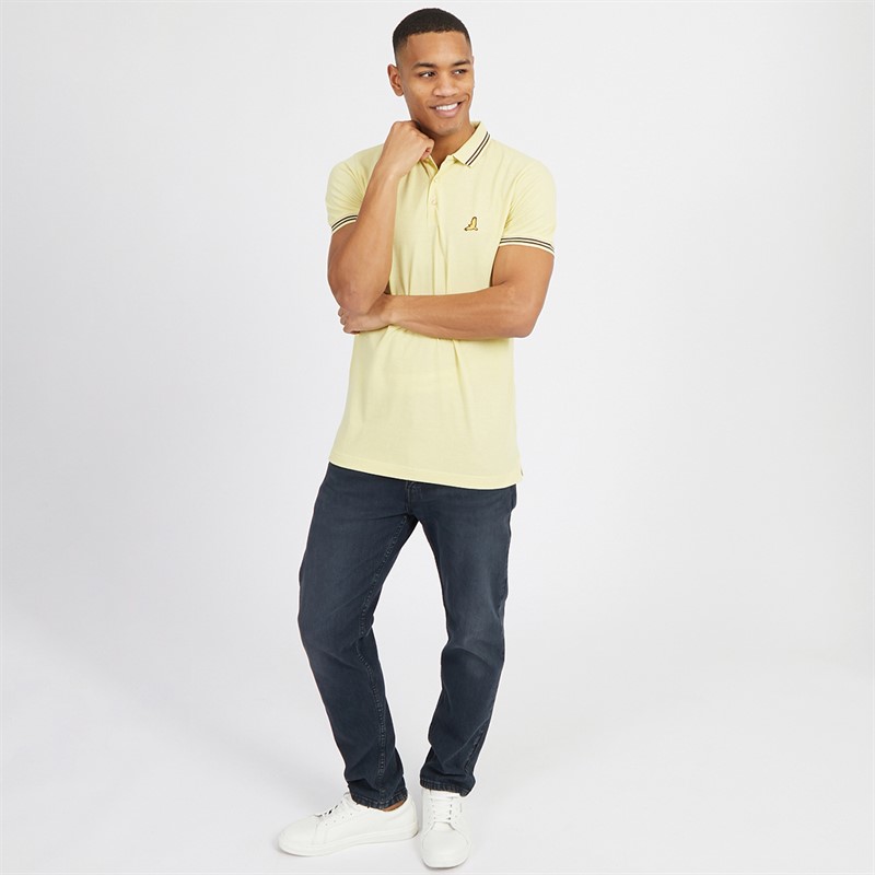 Mens Kanoh Polo Citrus/Navy 4 Mens Kanoh Polo Citrus/Navy