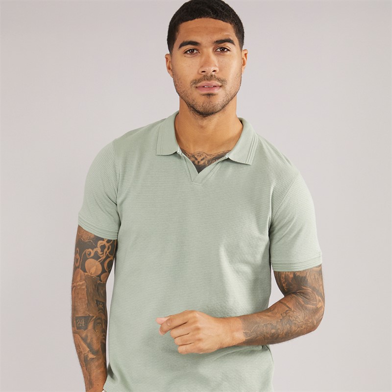 Mens Beding Trophy Neck Polo Sage 1 Mens Beding Trophy Neck Polo Sage