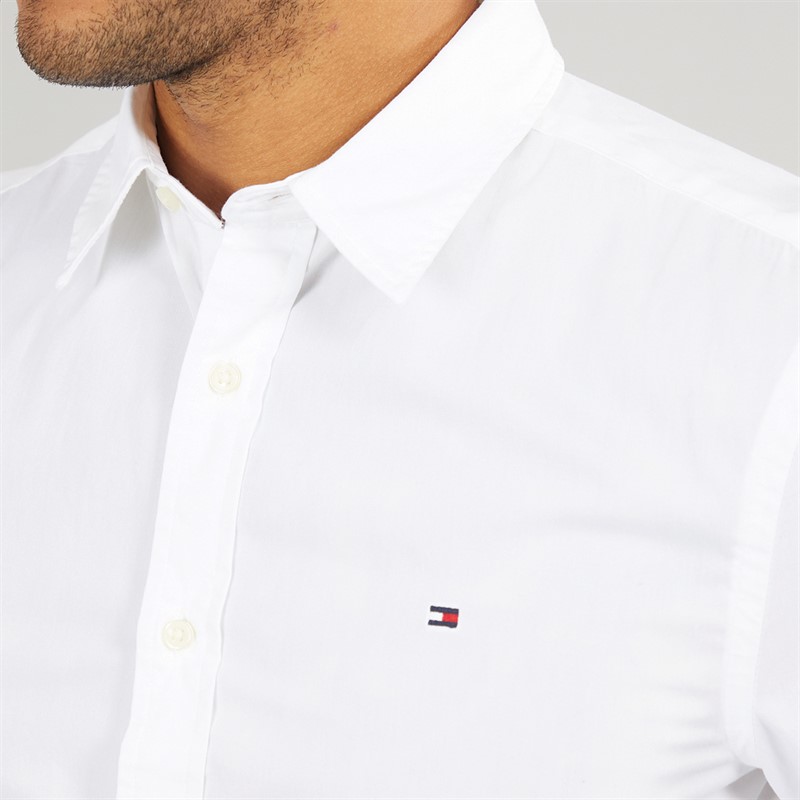 Mens Flex Poplin Kent Long Sleeve Shirt Optic White 3 Mens Flex Poplin Kent Long Sleeve Shirt Optic White