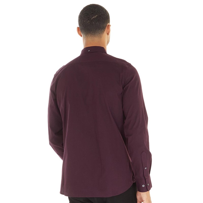Mens Long Sleeve Oxford Shirt Solid Chateaux/Marine 2 Mens Long Sleeve Oxford Shirt Solid Chateaux/Marine