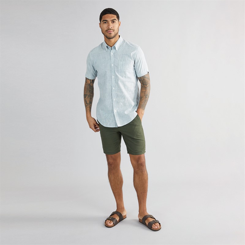Mens Fine Stripe Short Sleeve Shirt Blue 4 Mens Fine Stripe Short Sleeve Shirt Blue