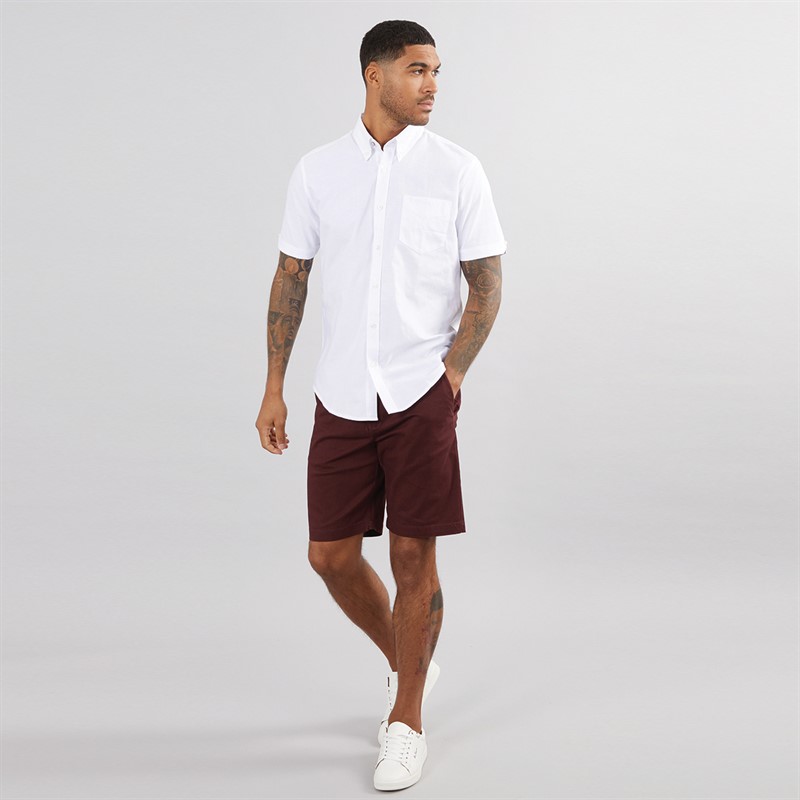 Mens Short Sleeve Oxford Shirt White 4 Mens Short Sleeve Oxford Shirt White