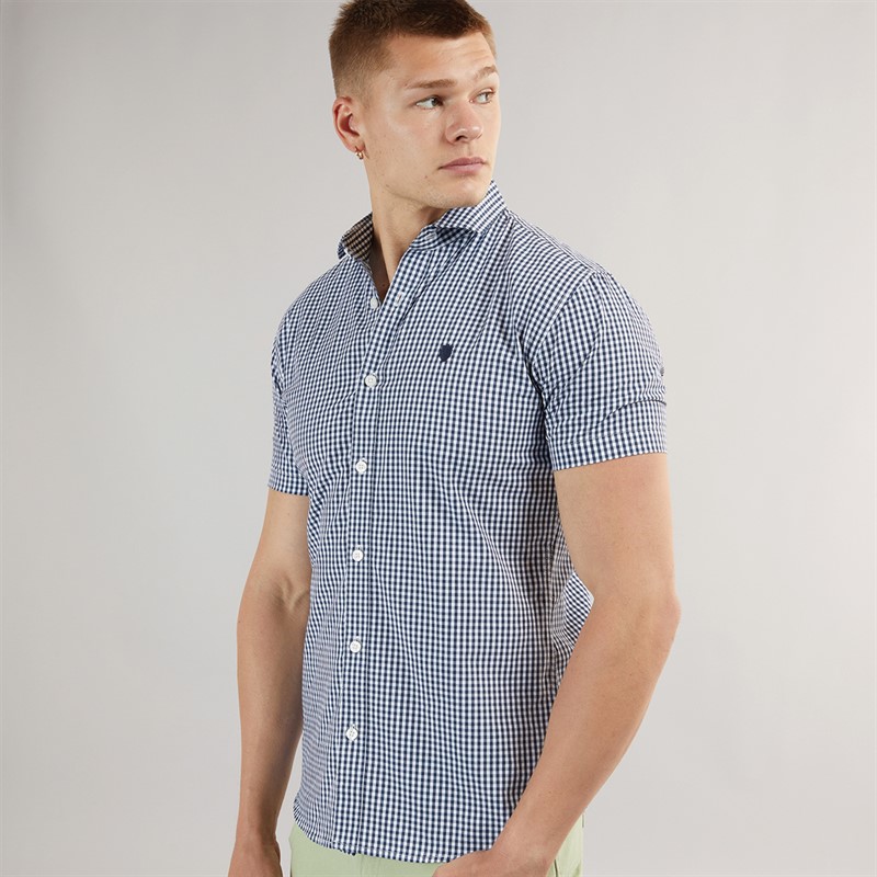 Mens Sprin Short Sleeve Shirt Navy 1 Mens Sprin Short Sleeve Shirt Navy