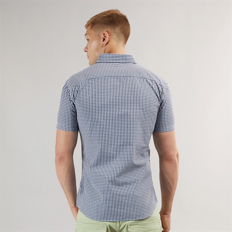Mens Sprin Short Sleeve Shirt Navy 2 Mens Sprin Short Sleeve Shirt Navy