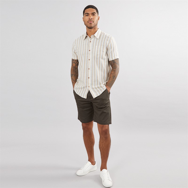 Mens Short Sleeve Mod Stripe Shirt Fog 4 Mens Short Sleeve Mod Stripe Shirt Fog