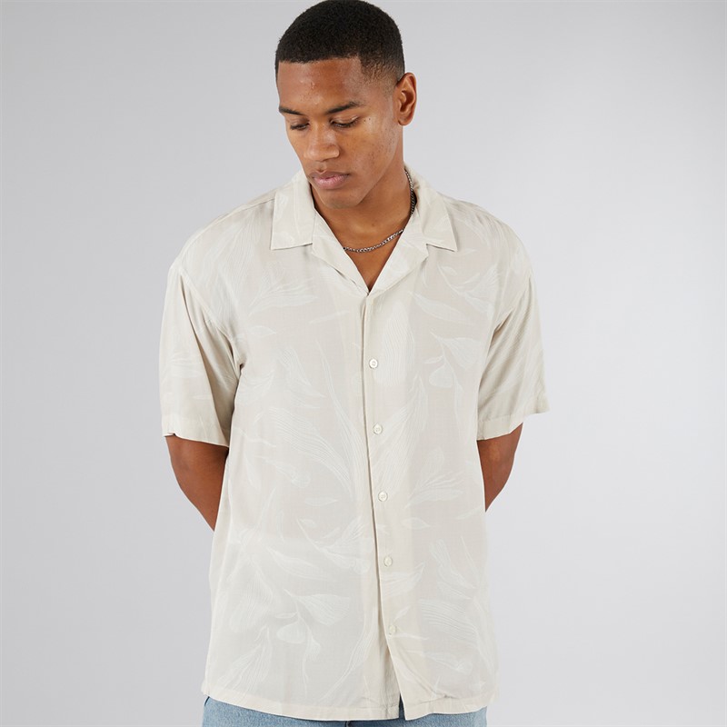 Mens Bern Resort Short Sleeve Shirt Moonbeam