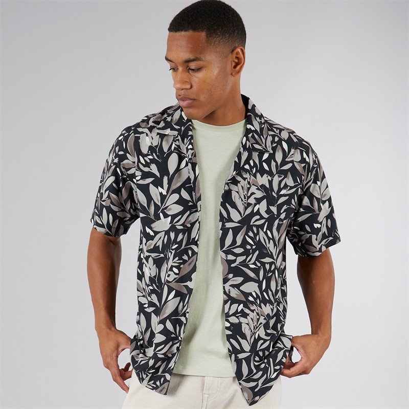 Mens Bern Resort Short Sleeve Shirt Black