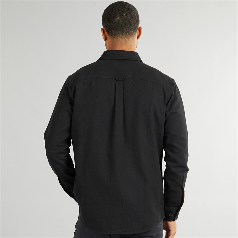 Mens Dean Solid Overshirt Black 2 Mens Dean Solid Overshirt Black