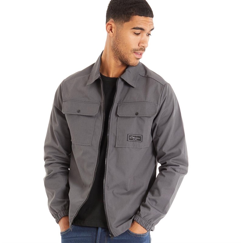 Mens Utility Overshirt Charcoal