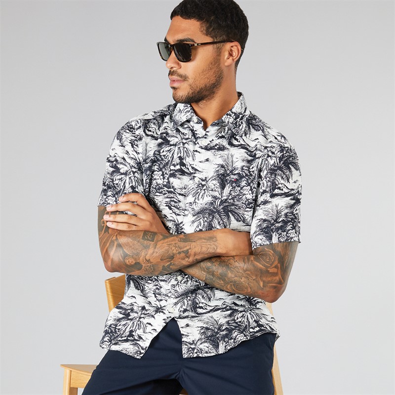 Mens Linen Vacation Short Sleeve Shirt Desert Sky Allover 1 Mens Linen Vacation Short Sleeve Shirt Desert Sky Allover