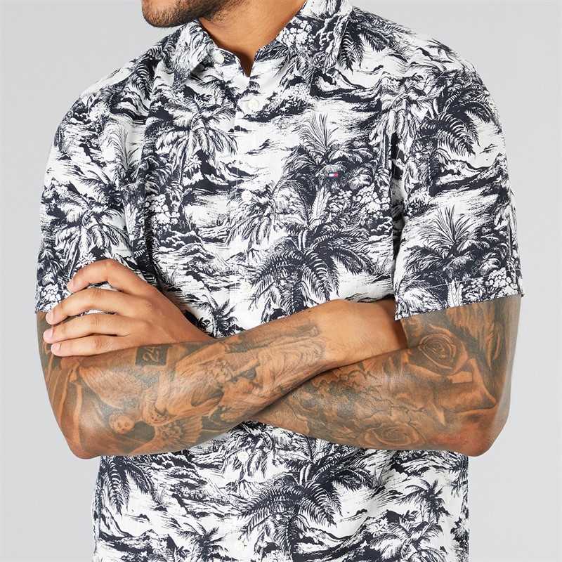 Mens Linen Vacation Short Sleeve Shirt Desert Sky Allover 3 Mens Linen Vacation Short Sleeve Shirt Desert Sky Allover