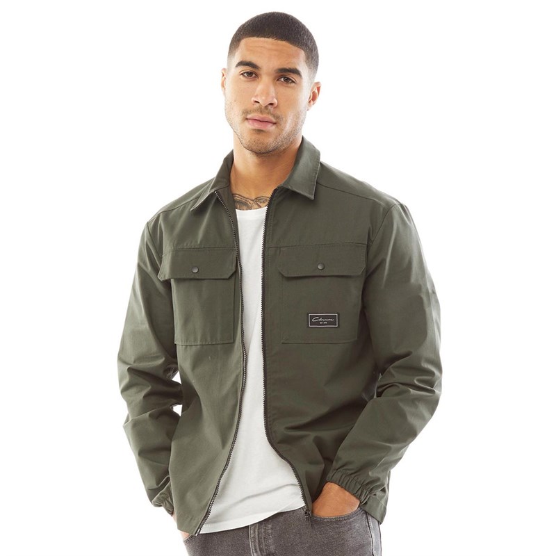 Mens Utility Overshirt Khaki