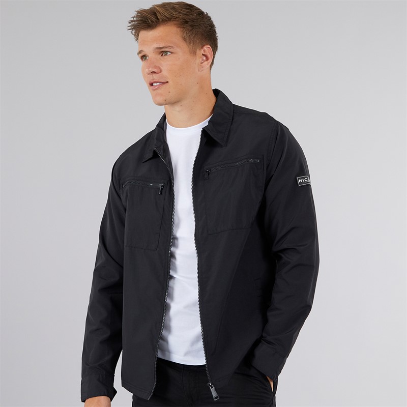 Mens Placade Overshirt Black 1 Mens Placade Overshirt Black