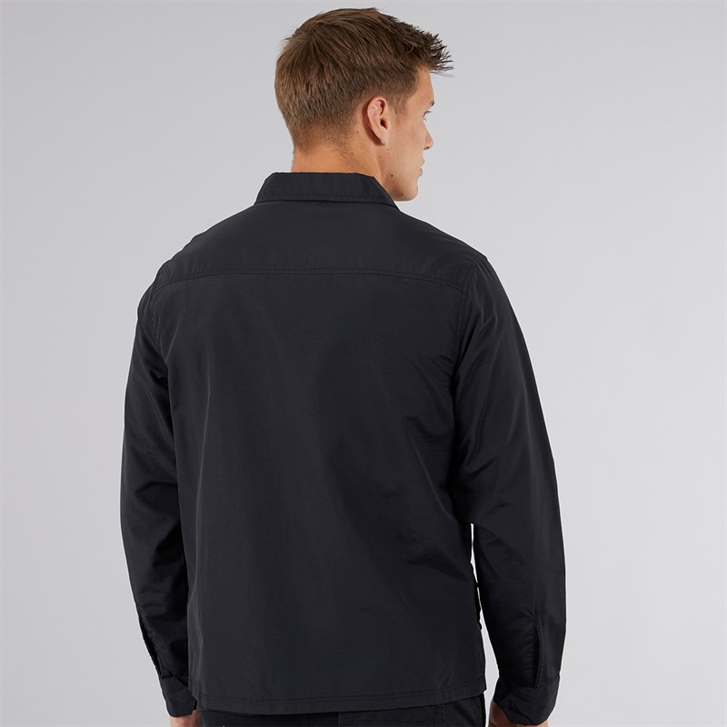 Mens Placade Overshirt Black 2 Mens Placade Overshirt Black