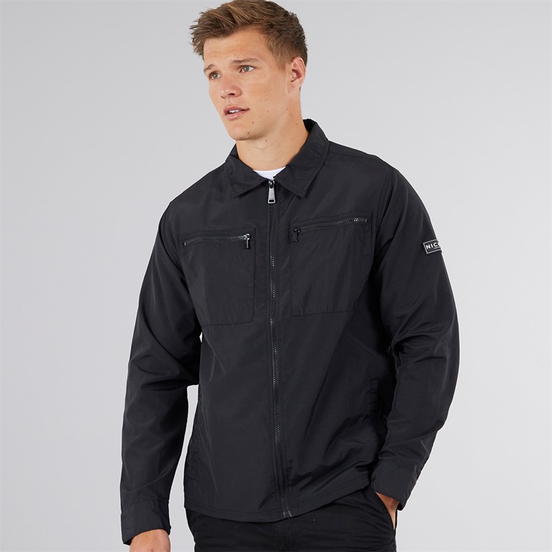 Mens Placade Overshirt Black 3 Mens Placade Overshirt Black