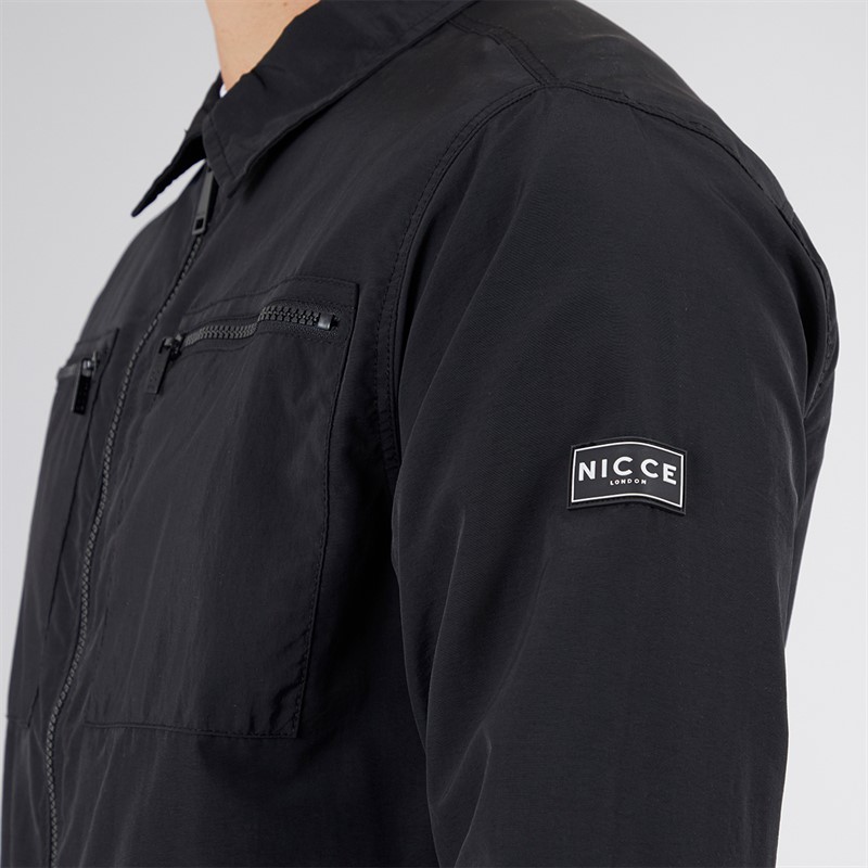 Mens Placade Overshirt Black 4 Mens Placade Overshirt Black