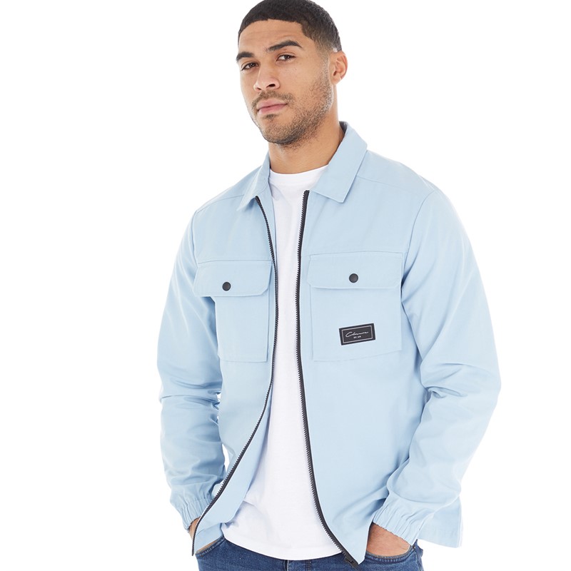 Mens Utility Overshirt Light Blue