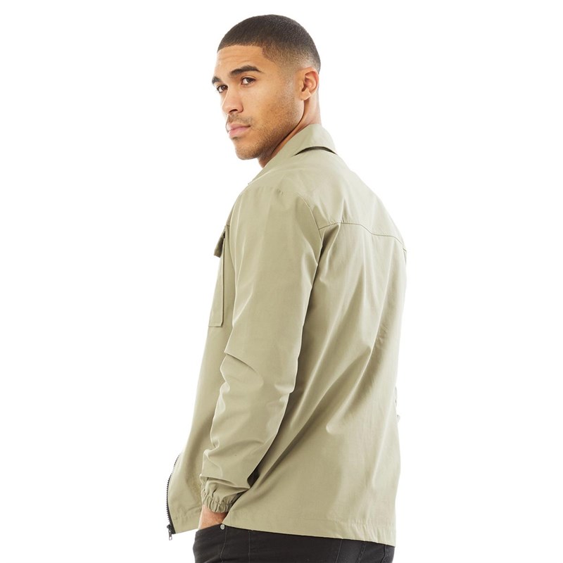 Mens Utility Overshirt Taupe 2 Mens Utility Overshirt Taupe