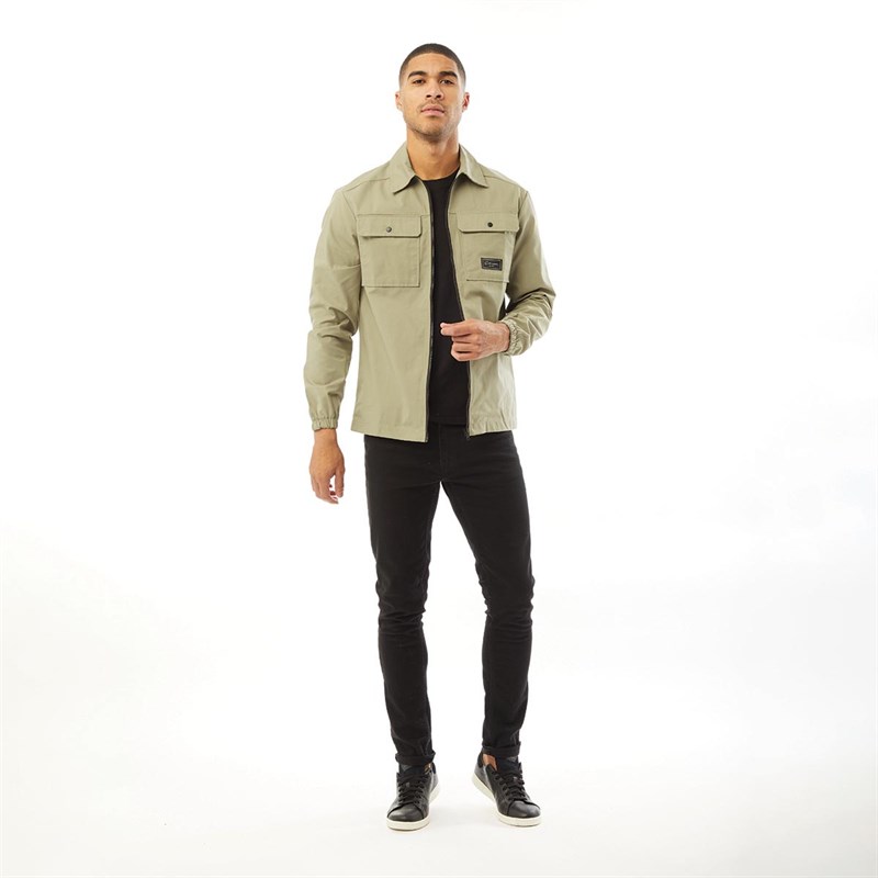 Mens Utility Overshirt Taupe 3 Mens Utility Overshirt Taupe