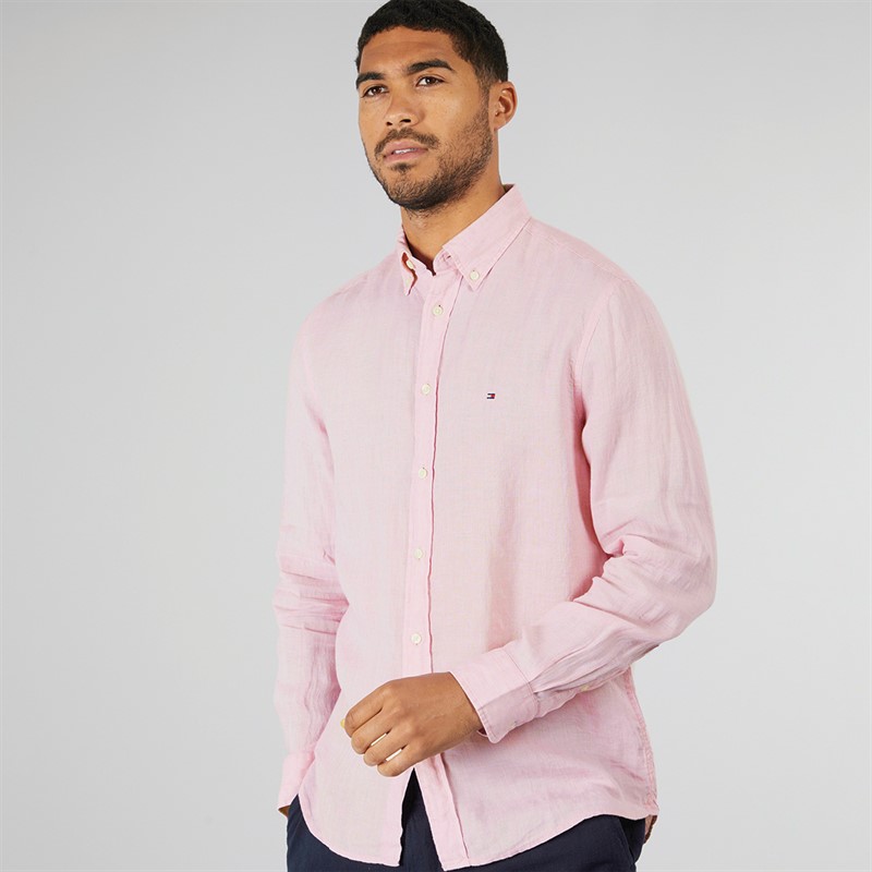 Mens Long Sleeve Shirt Classic Pink 1 Mens Long Sleeve Shirt Classic Pink