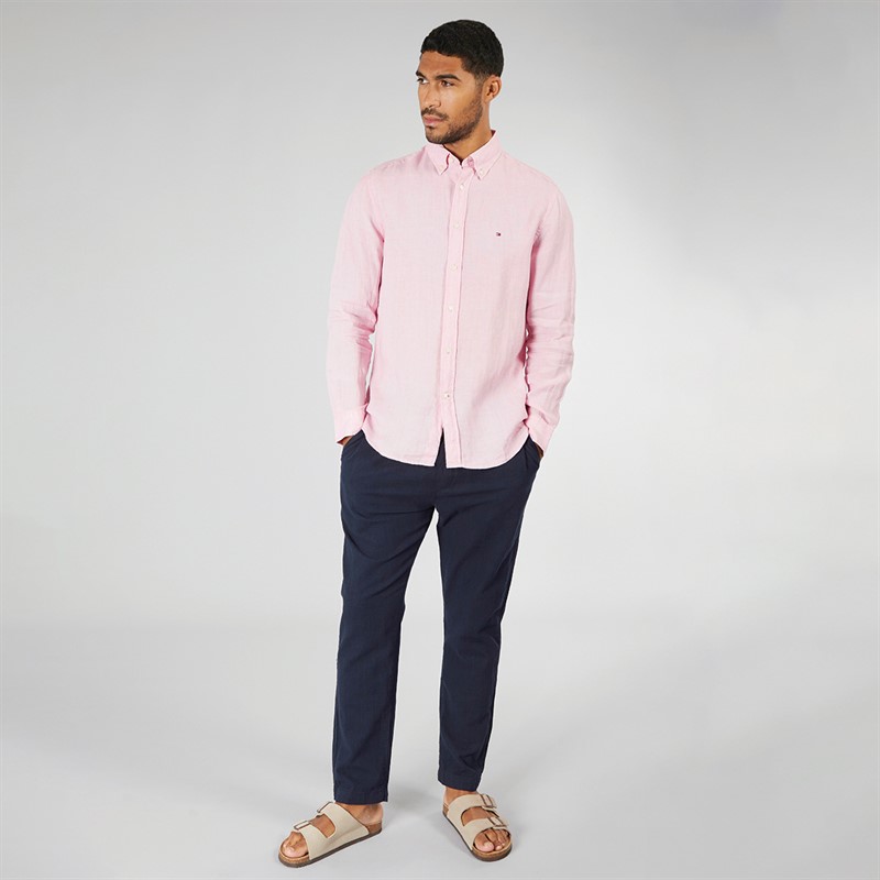 Mens Long Sleeve Shirt Classic Pink 4 Mens Long Sleeve Shirt Classic Pink