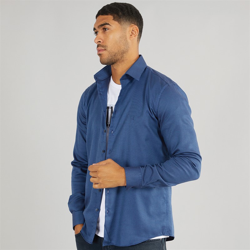 Mens Non Iron Structure Long Sleeve Shirt Night Sky 1 Mens Non Iron Structure Long Sleeve Shirt Night Sky