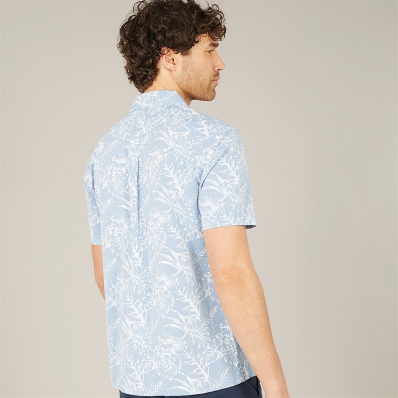 Mens Paraiso AOP Short Sleeve Shirt Blue 2 Mens Paraiso AOP Short Sleeve Shirt Blue