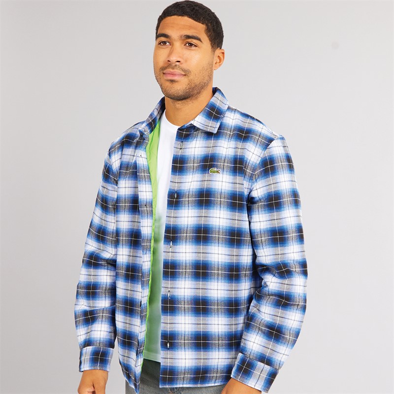 Mens Long Sleeve Casual Shirt Lazuli/Multico