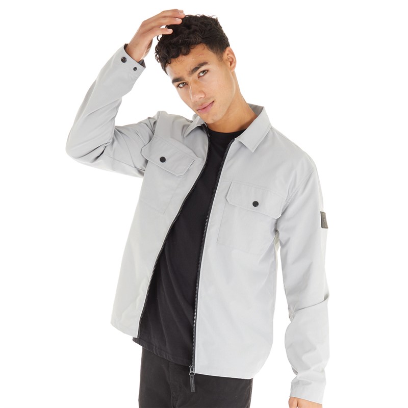 Mens Stelth Overshirt Ice Grey