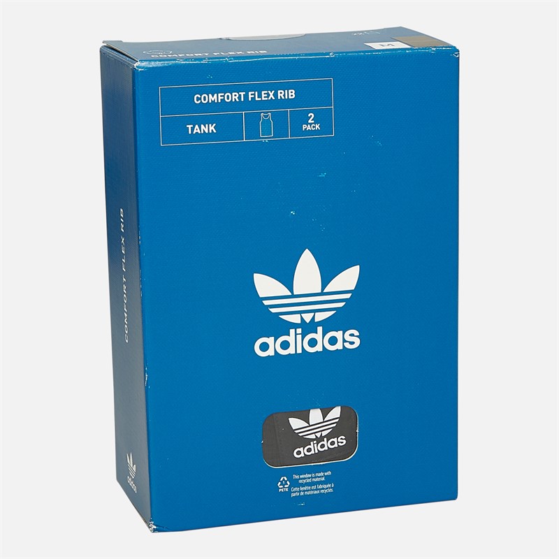 Mens Comfort Rib Cotton Two Pack Vests Black 3 Mens Comfort Rib Cotton Two Pack Vests Black