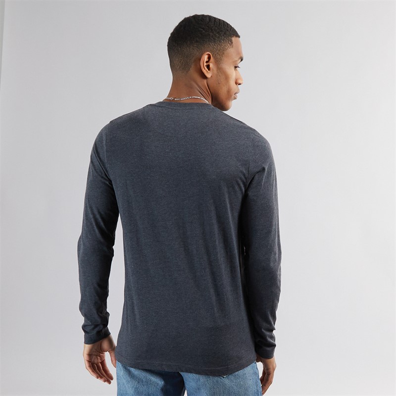 Mens Franz Long Sleeve Crew Neck T-Shirt Dark Charcoal Marl/Light Grey Marl 2 Mens Franz Long Sleeve Crew Neck T-Shirt Dark Charcoal Marl/Light Grey Marl