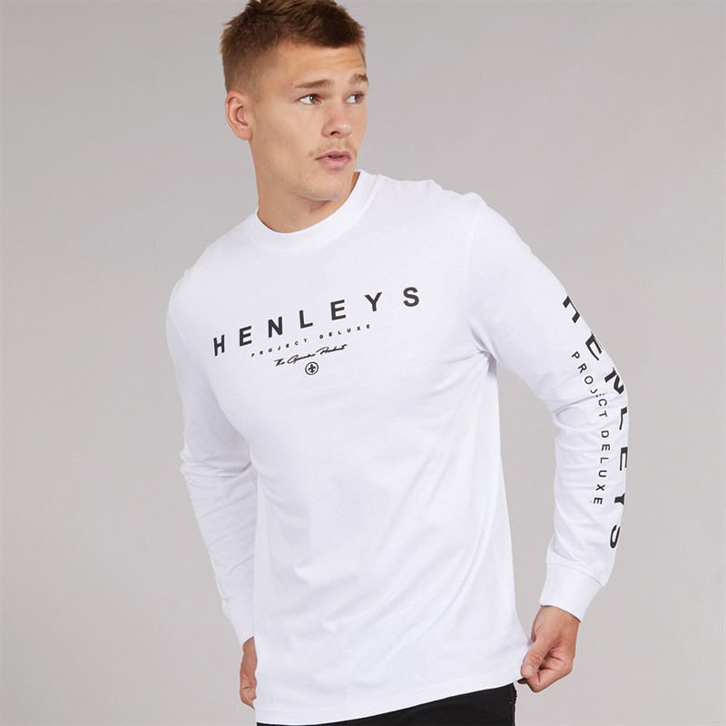 Mens Melvern Long Sleeve Top White