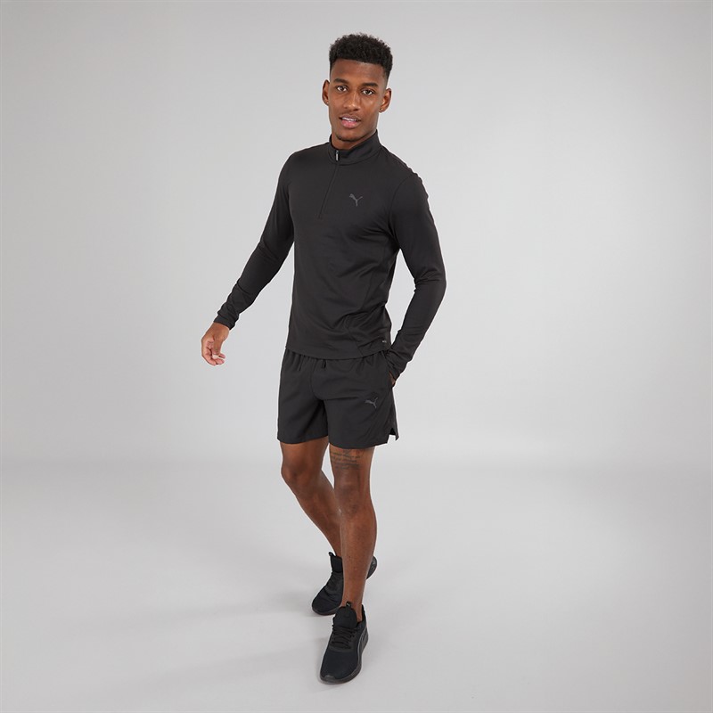 Mens Training Slim Fit 1/4 Zip Black 4 Mens Training Slim Fit 1/4 Zip Black