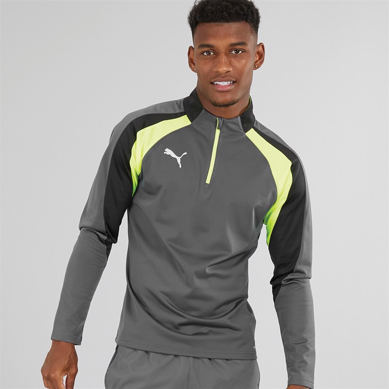 Mens IndividualLIGA 1/4 Zip Top Galactic Gray 1 Mens IndividualLIGA 1/4 Zip Top Galactic Gray