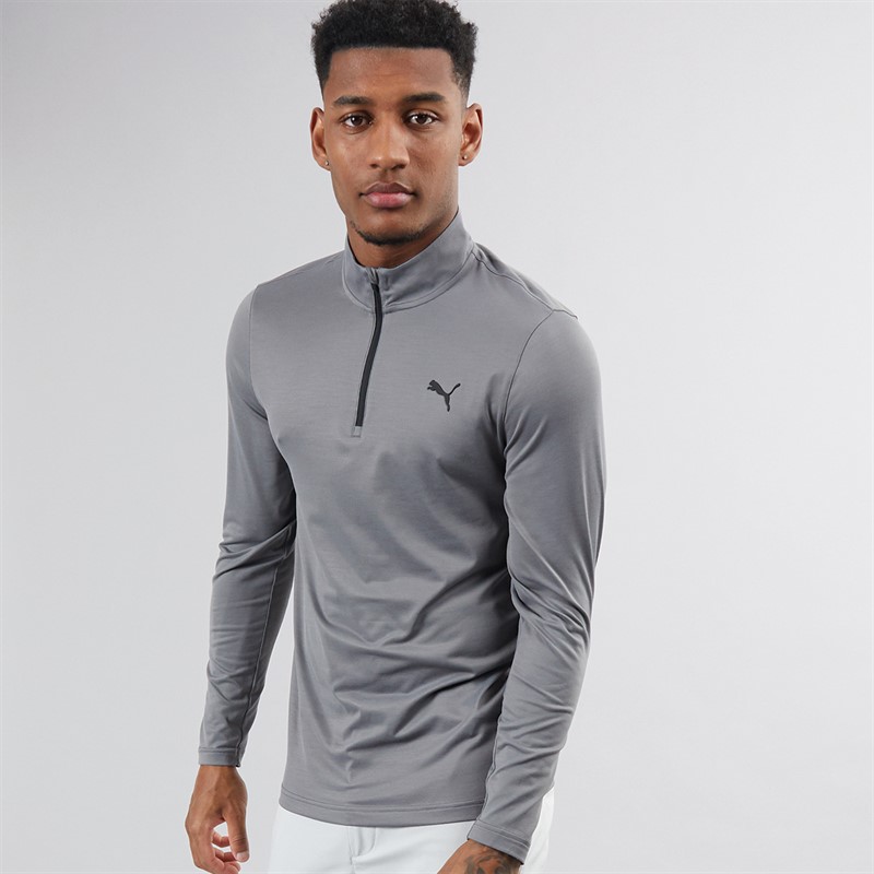 Mens Golf Icon 2.0 1/4 Zip Left Chest Slate Sky