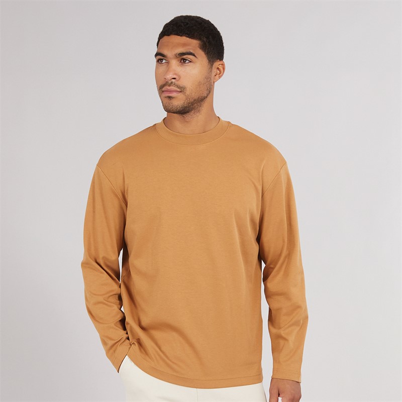 Mens Relax-Dani Long Sleeve Interlock T-Shirt Chipmunk