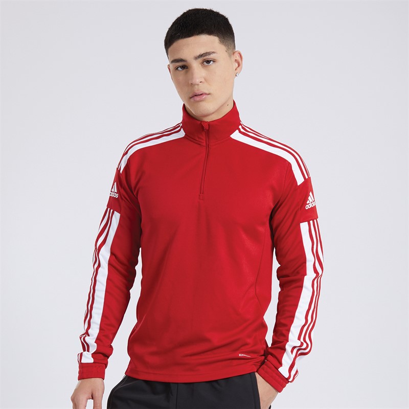 Mens Squadra 21 Zip Training Top Team Power Red/White