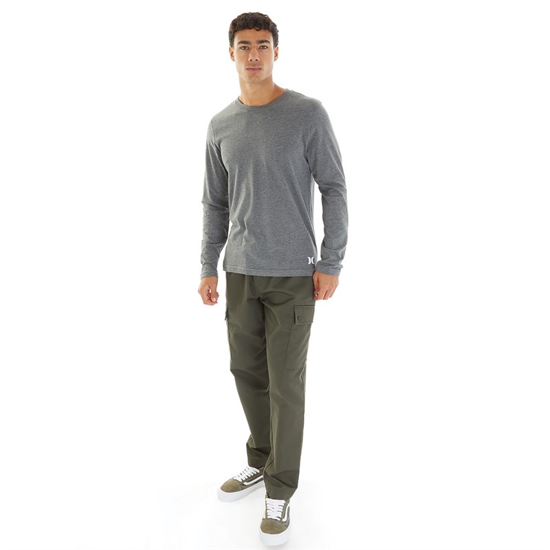 Mens Crew Neck Long Sleeve Top Medium Grey 3 Mens Crew Neck Long Sleeve Top Medium Grey