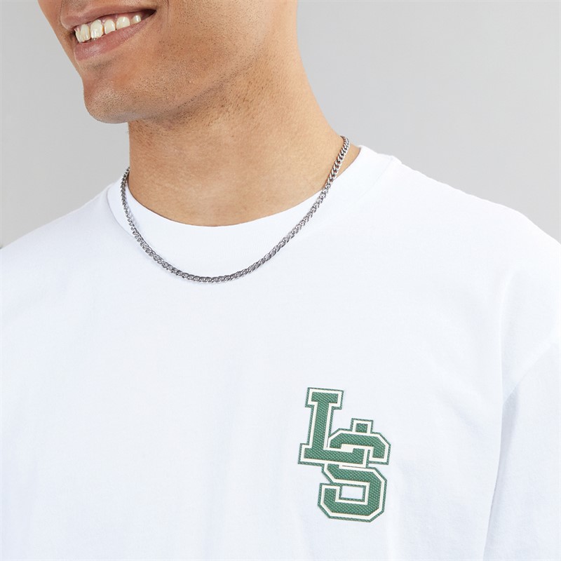 Mens Classic Relaxed T-Shirt LS Monogram 2.0 Bright White 3 Mens Classic Relaxed T-Shirt LS Monogram 2.0 Bright White