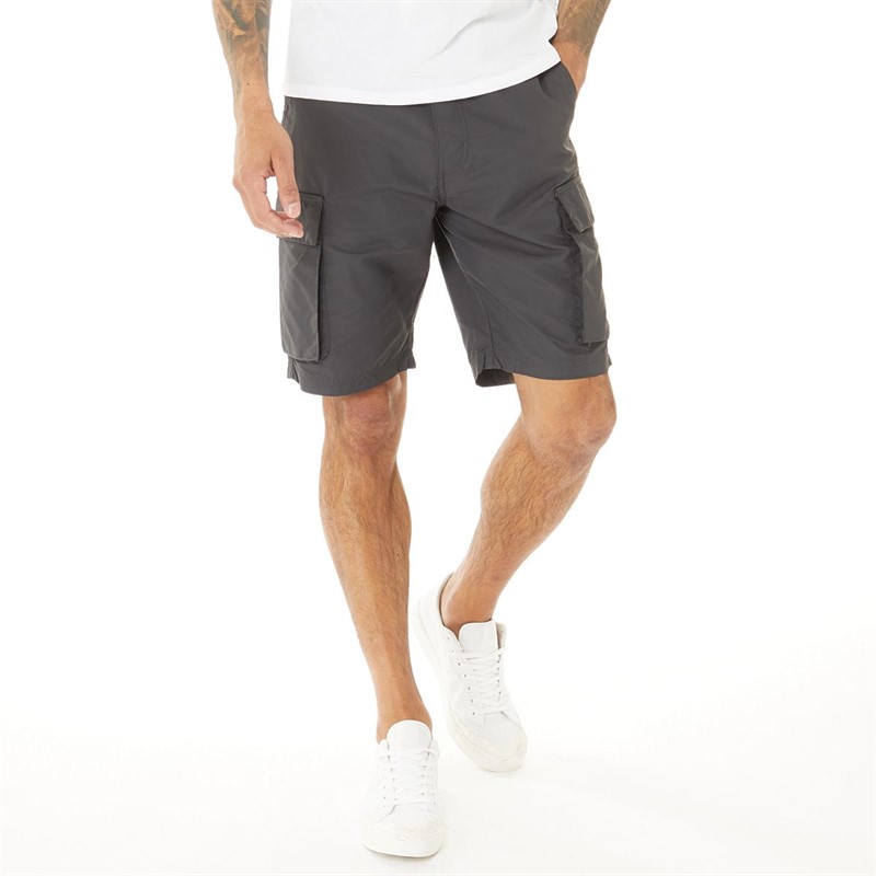 Mens Cargo Tech Shorts Charcoal