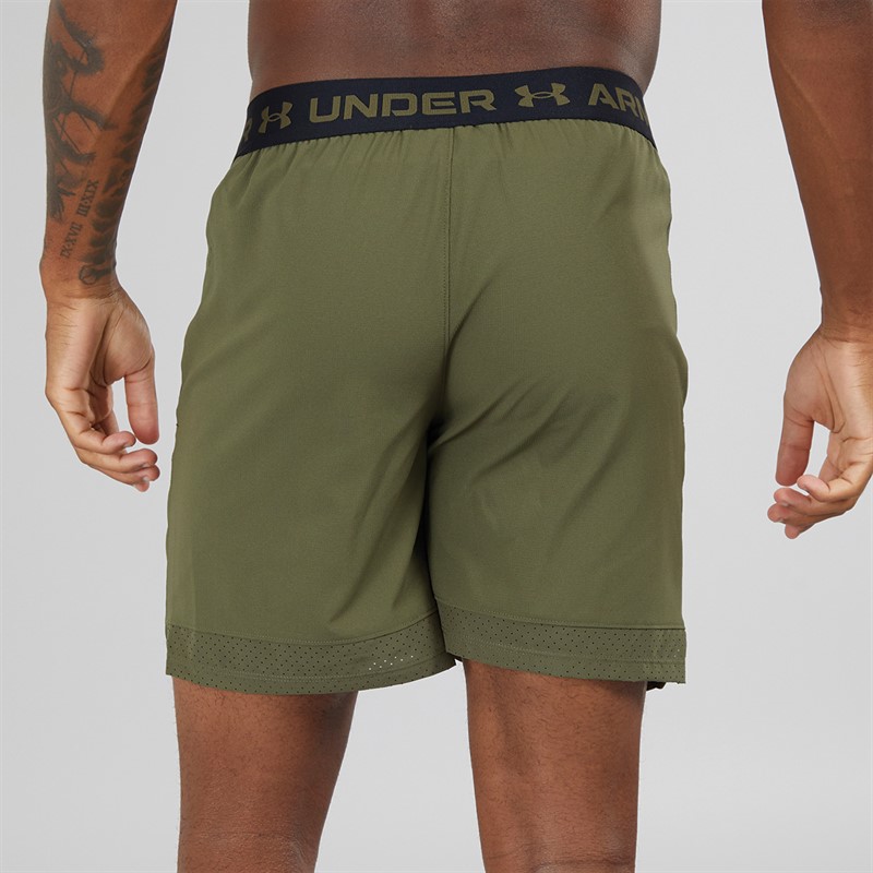 Mens UA Vanish Woven 6 Inch Shorts Marine OD Green/Black 3 Mens UA Vanish Woven 6 Inch Shorts Marine OD Green/Black