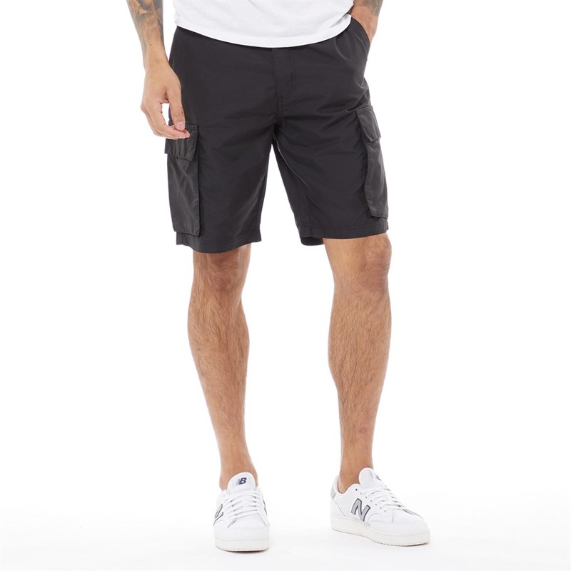 Mens Cargo Tech Shorts Black