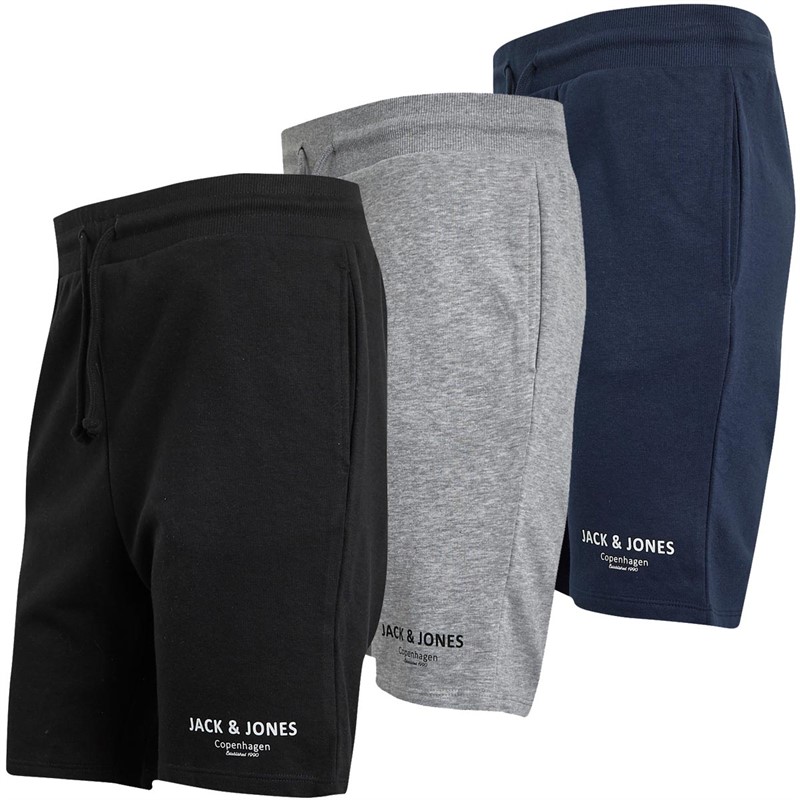 Mens Heat Three Pack Shorts Black/Light Grey Marl/Navy 1 Mens Heat Three Pack Shorts Black/Light Grey Marl/Navy