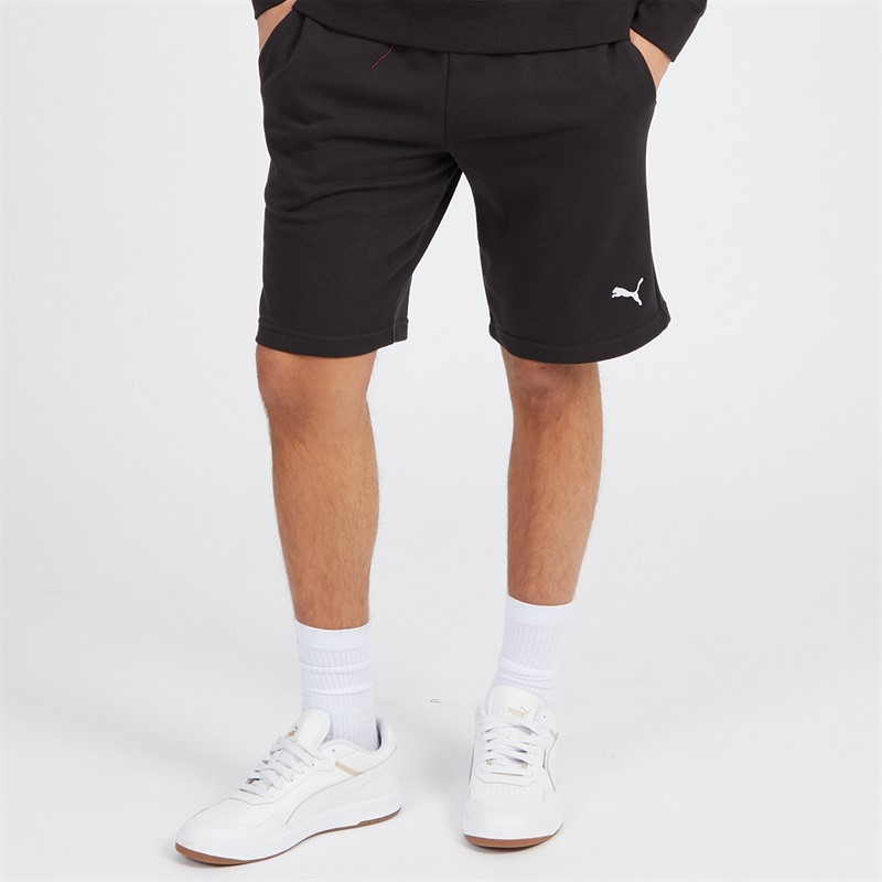 Mens Essentials Small Logo Fleece Shorts Black