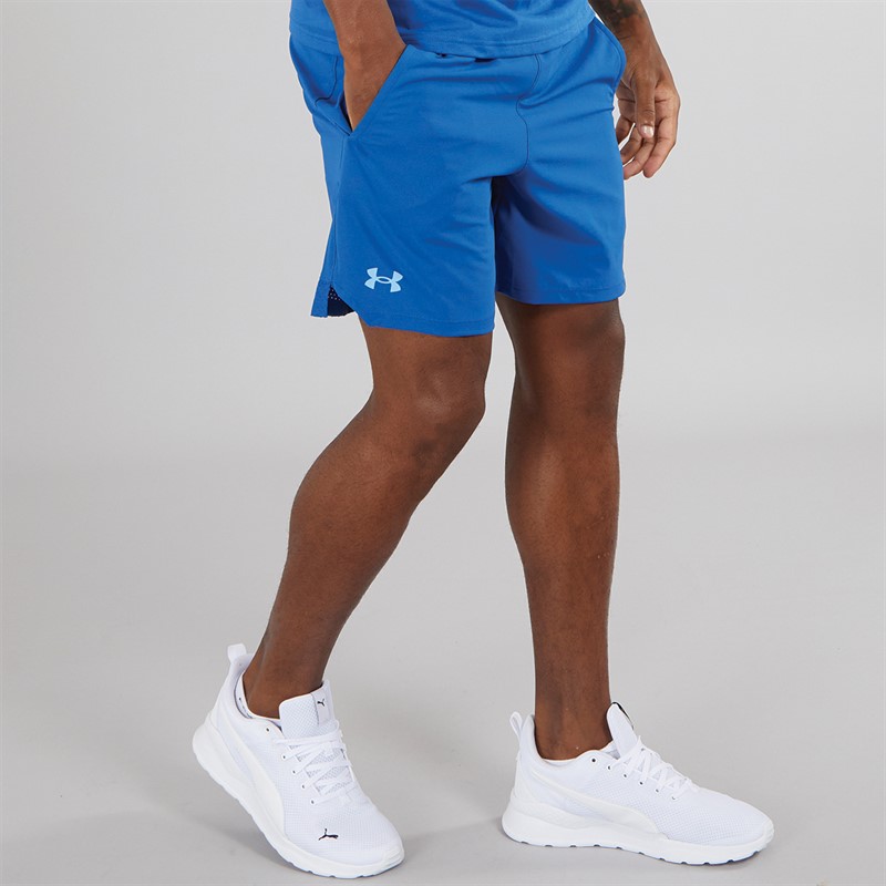 Mens UA Vanish Woven 6 Inch Shorts Tech Blue/Horizon Blue