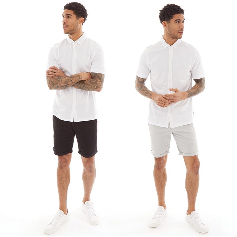 Mens Dave Two Pack Chino Shorts High Rise/Black 4 Mens Dave Two Pack Chino Shorts High Rise/Black