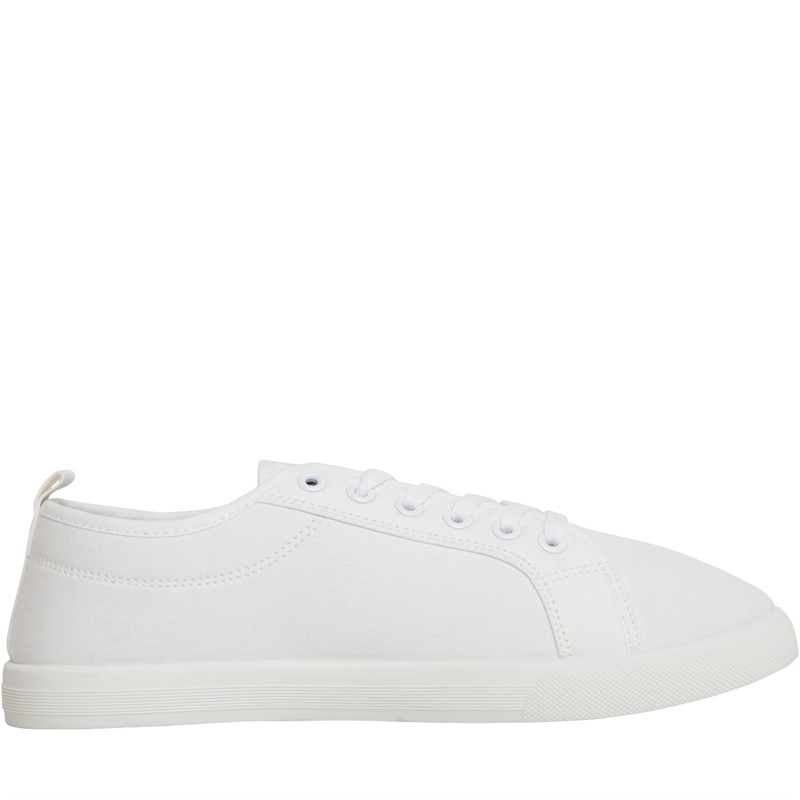 Mens Southside Central Canvas Pumps White 5 Mens Southside Central Canvas Pumps White