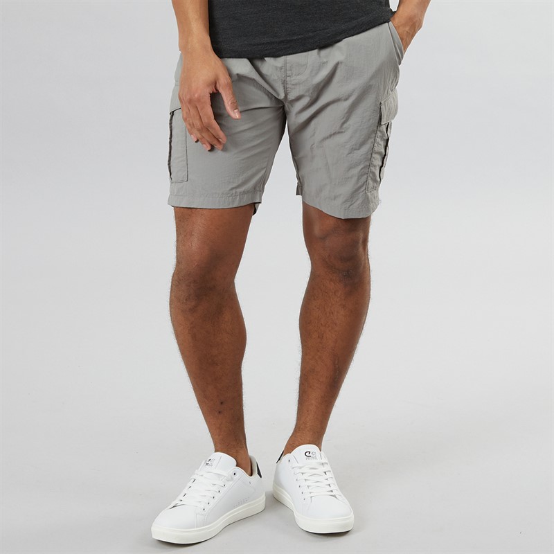 Mens Fine Taslan Cargo Shorts Grey
