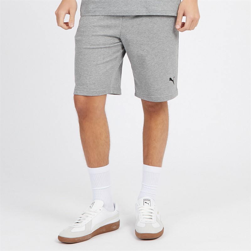 Mens Essentials Small Logo Fleece Shorts Medium Gray Heather